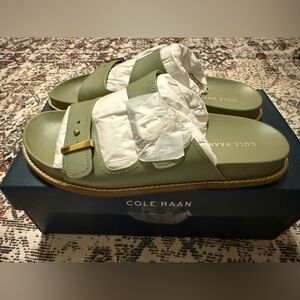 New Cole Haan Marisol Sandal Size 8 B Oil Green